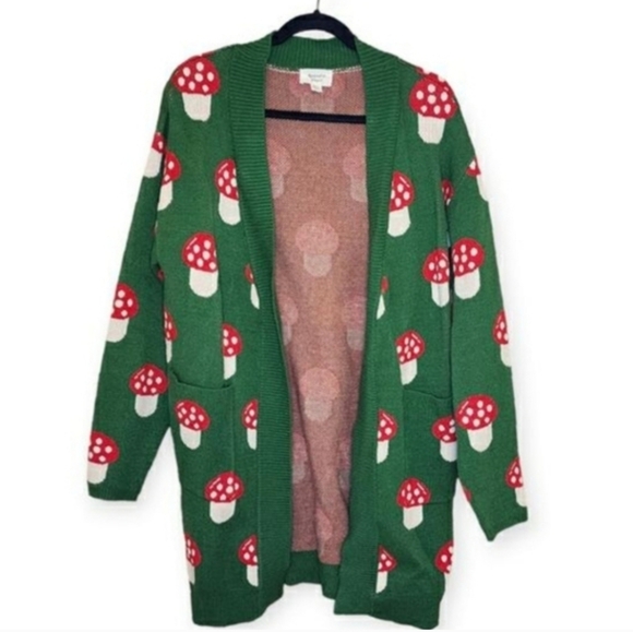 🍄 Open Front Mushroom Sweater - Picture 2 of 7